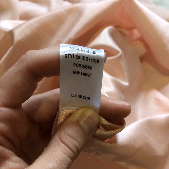 Lulu's NWT Here for Love Blush Sleeveless Maxi Dress bridesmaid formal dress L - Picture 11 of 12